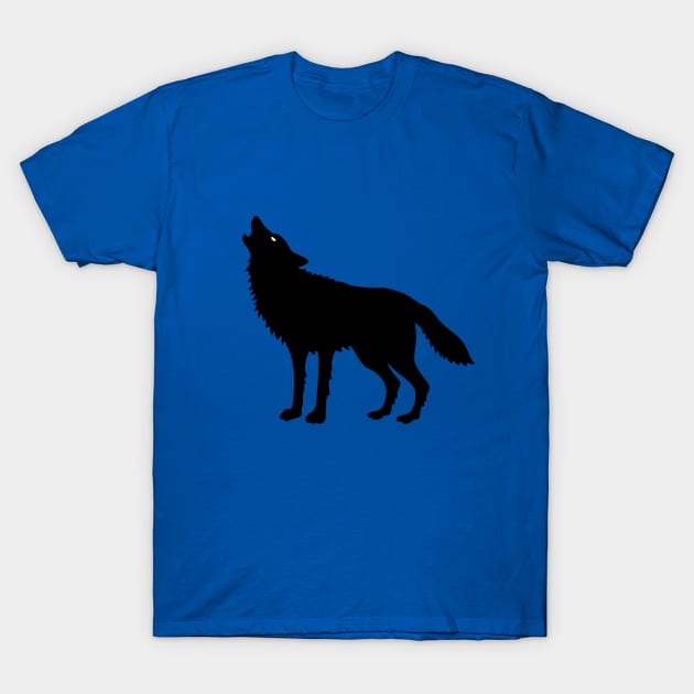 Howling Wolf (Silhouette) T-Shirt by MrFaulbaum